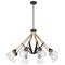 Nuvo Starlight 8-Light Chandelier, E26 60W, Matte Black, Clear Seeded 60/7686 - alternate 1